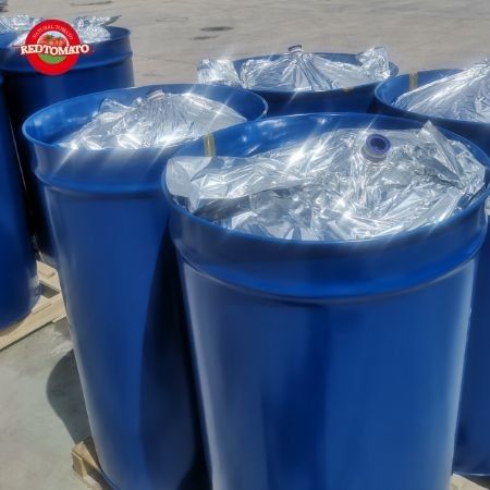 100٪ طبول طماطم الطبيعية معجون مصنوع من مواد خام مع بريكس 36-38٪ متوافقة مع معايير HACCP