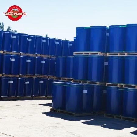 100٪ طبول طماطم الطبيعية معجون مصنوع من مواد خام مع بريكس 36-38٪ متوافقة مع معايير HACCP