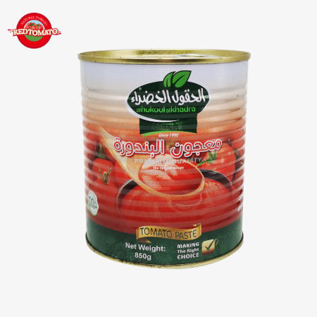 معجون الطماطم المعلب من نوع ISO 850 غرام لكل علبة مع غطاء مفتوح بسهولة 30%-100% نقاء