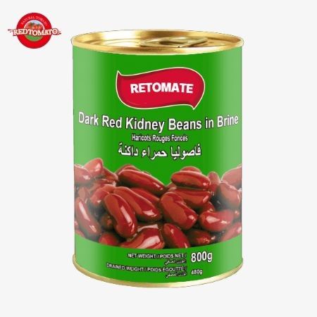 الكلى الحمراء الفاصوليا الغذائية المعلبة في المالح 800 غرام نكهة طبيعية نقية شهادة QS