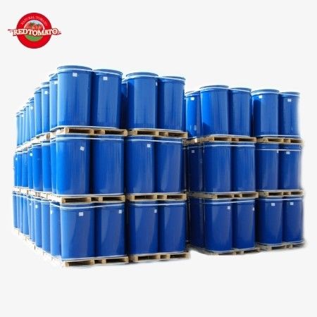 كسر ساخن 30-32% بريكس عصير الطماطم النقي الطبيعي النقي المواد الخام عالية الجودة الطعم طبل عصير الطماطم
