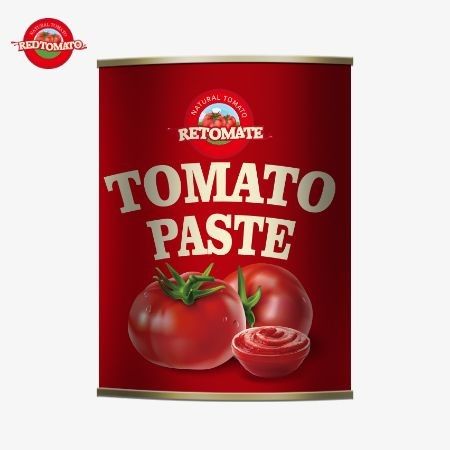 198 غرام من معجون الطماطم المعلب المنتج بموجب معايير إنتاج ISO HACCP BRC و FDA