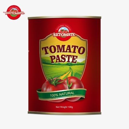 تتوافق مع معايير ISO HACCP و BRC وكذلك معايير إنتاج FDA 198g من معجون الطماطم المعلب