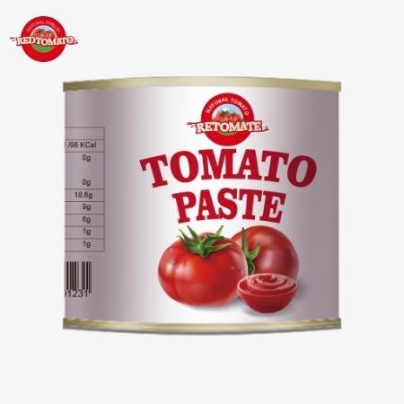 معجون الطماطم المعلب 210g يلتزم بمعايير الجودة الدولية بما في ذلك ISO HACCP BRC ولوائح FDA