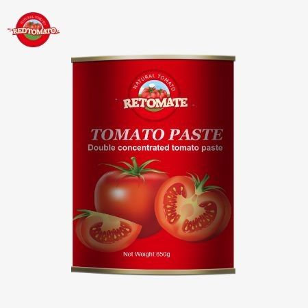 الجودة العالية 850 غرام معجون الطماطم المعلب يفتخر بتركيز بريكس 28/30%