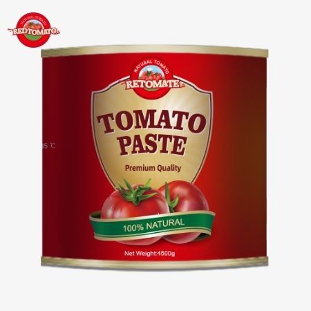 4500 غرام من معجون الطماطم المعلب يتوافق مع معايير ISO HACCP و BRC بالإضافة إلى معايير إنتاج FDA