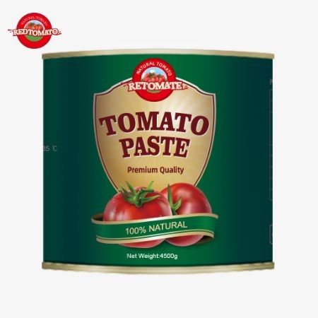 4500 غرام من معجون الطماطم المعلب يتوافق مع معايير ISO HACCP و BRC بالإضافة إلى تلبية معايير إنتاج إدارة الأغذية والعقاقير