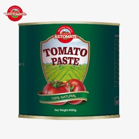 4500 غرام من معجون الطماطم المعلب يفي بمعايير ISO HACCP بالإضافة إلى الالتزام بقواعد إنتاج إدارة الغذاء والعقاقير