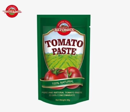 50 غرام من عصير الطماطم في الحقيبة الوقوف تلبي معايير ISO HACCP و BRC بالإضافة إلى الالتزام بقوانين إنتاج إدارة الغذاء والعقاقير