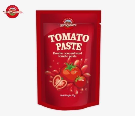 حقائب 70 غرام من عصير الطماطم المعدة خصيصاً من قبل Perfect For Food Packaging مع طباعة مخصصة