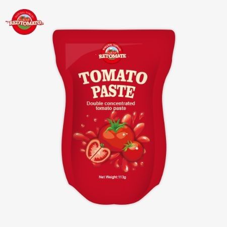 مصنع معجون الطماطم ينتج 113 غراماً من الأكياس الوقوفية وفقًا لمعايير إنتاج ISO HACCP BRC و FDA