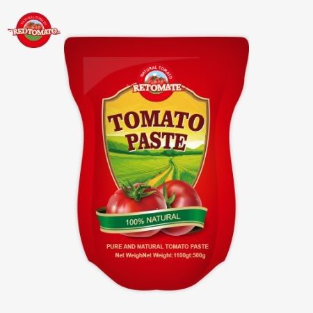 الكيس القائم من معجون الطماطم 1100 غرام يلبي معايير ISO و HACCP و BRC لامتثال أسعار المصنع