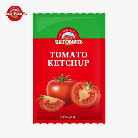 36جرام كيس كيتشاب الطماطم الأولية مع نكهة طبيعية نقية، تلبية معايير ISO HACCP و FDA