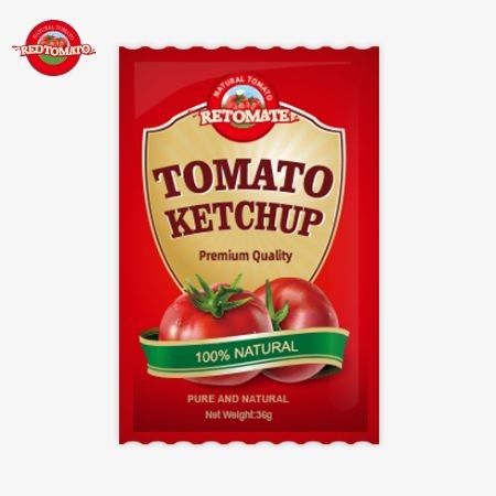 النكهة تلبي معايير ISO HACCP BRC و FDA 36g OEM كيتشاب الطماطم