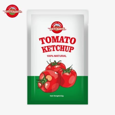 الصين المصنع المباشر OEM المميز 50g كيس صغير الكاتشب السعر المصنع المبيعات المباشرة