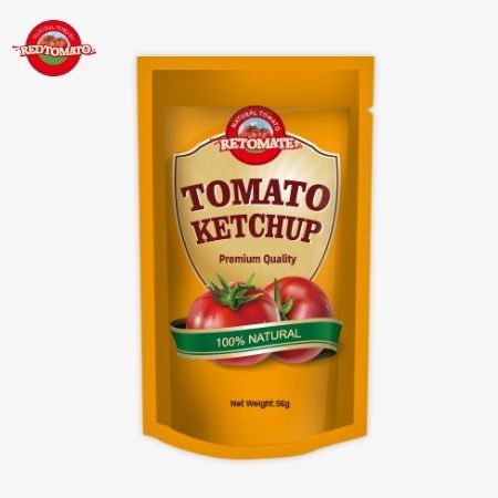 الصناعة الأصلية كيتشوب كيس ISO 56g يقدم نكهة طبيعية نقية حلوة وحامضة