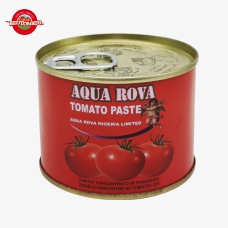 70gAQUA ROVA معجون الطماطم المعلب مع بريكس 28 ٪ 30٪ توفير العلامة التجارية وتصميم التعبئة والتغليف