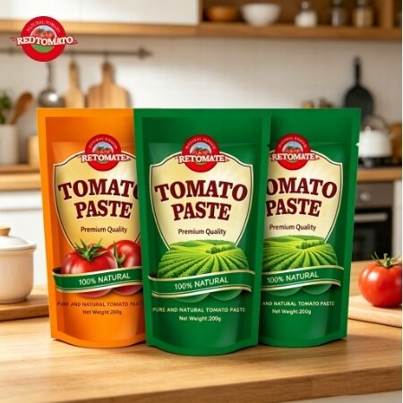 200 غرام من عصير الطماطم الرفيع التركيز مع تركيز ثلاثي يلبي معايير ISO و HACCP و BRC