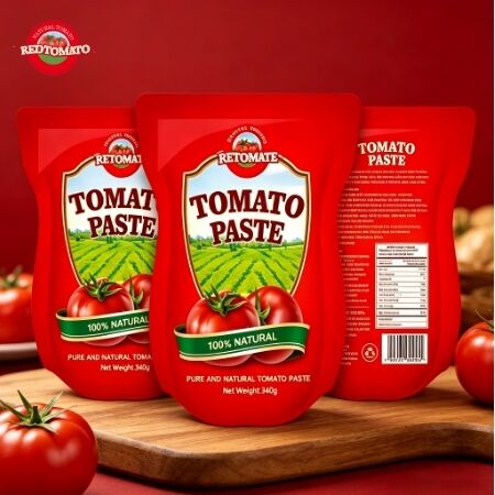 340 غرام من عصير الطماطم الرفيع مع شهادات ISO و HACCP و BRC و تركيز ثلاثي
