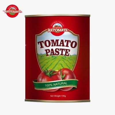 198 غرام من معجون الطماطم المعلبة المنتجة بموجب معايير إنتاج ISO HACCP BRC و FDA
