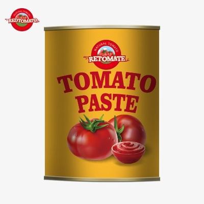 معجون الطماطم المعلب الذي يبلغ 198 غراماً يلتزم بمعايير الأغذية ISO HACCP و BRC المعترف بها من قبل FDA
