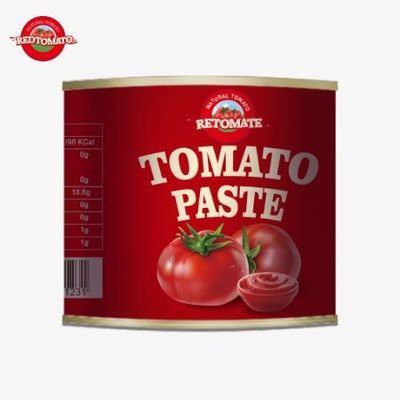 210 غرام من معجون الطماطم المعلب المنتج بموجب معايير إنتاج ISO HACCP BRC و FDA