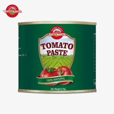 الصين المصنع OEM 210g معجون الطماطم القنينة معايير الإنتاج التي وضعتها ISO HACCP و FDA