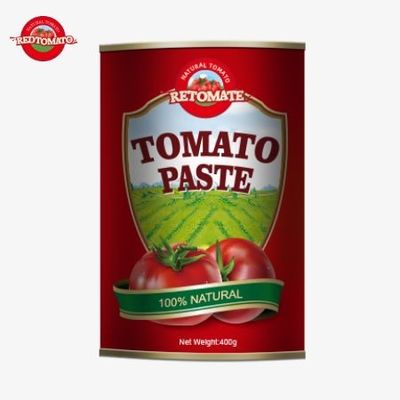400 غرام معجون الطماطم يمكن المعايير الدولية بما في ذلك تلك من ISO HACCP BRC و FDA
