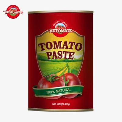 معجون الطماطم المعبأ 425 غراما يتوافق مع المعايير العالمية التي وضعتها ISO HACCP BRC ولوائح FDA