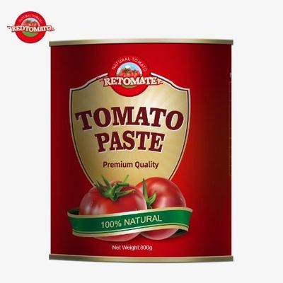 800 غرام معجون الطماطم المعلب يلبي معايير ISO HACCP BRC و FDA العالمية