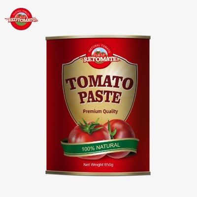 مصنوعة في الصين الطماطم 28/30% بريكس 850 غرام تركيز عالية الجودة معجون الطماطم