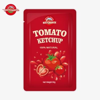 التوزيع العالمي لحفاضات الكاتشب المخصصة من 50 غرام لجودة عالية ومعتمدة من قبل ISO HACCP و FDA