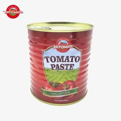 معجون طماطم معلب من ريتوماتي بعلامته التجارية الخاصة 800 جرام  بريكس 28-30% توفير تصميم العلامة التجارية والتعبئة والتغليف
